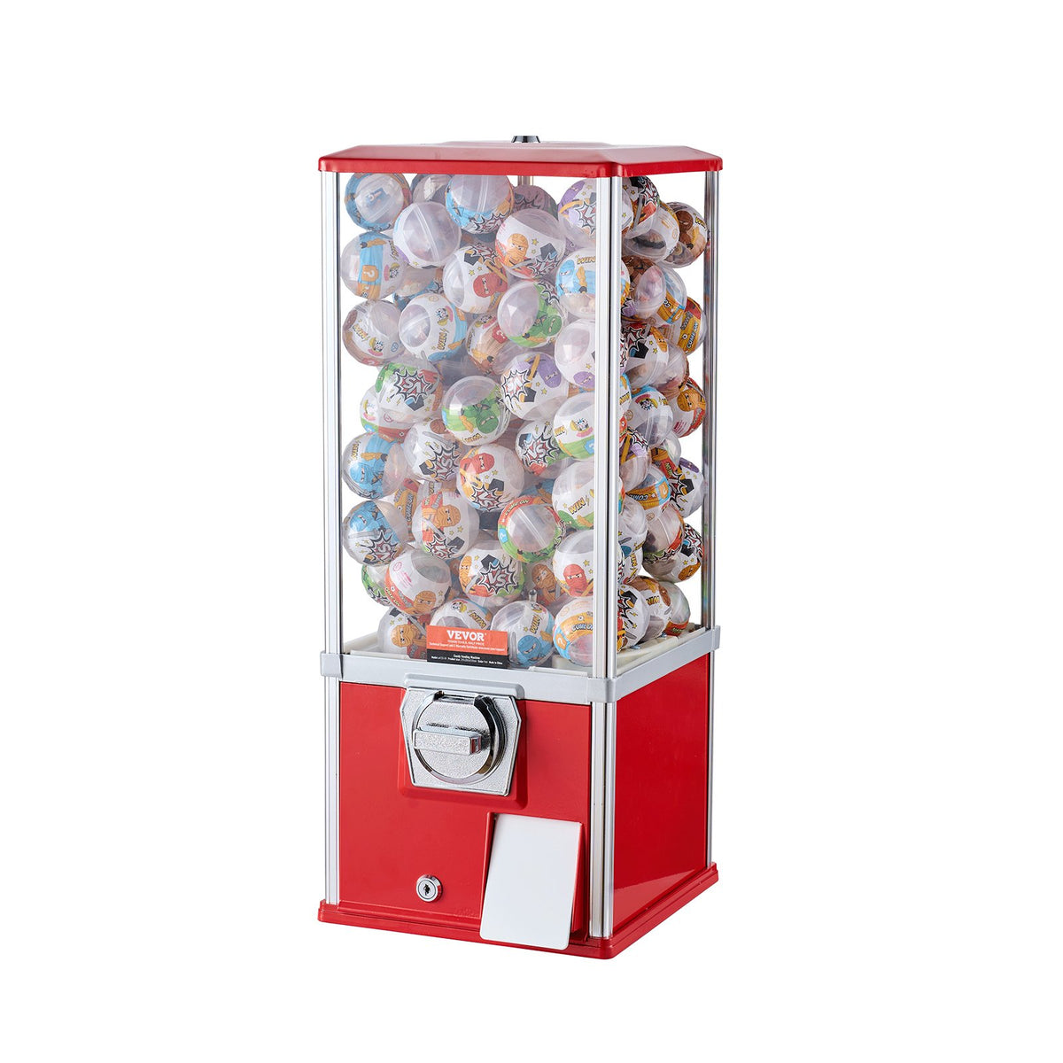 25'H Gumball Machine Vending Coin Bank Vintage Gumballs Dispenser PS Red