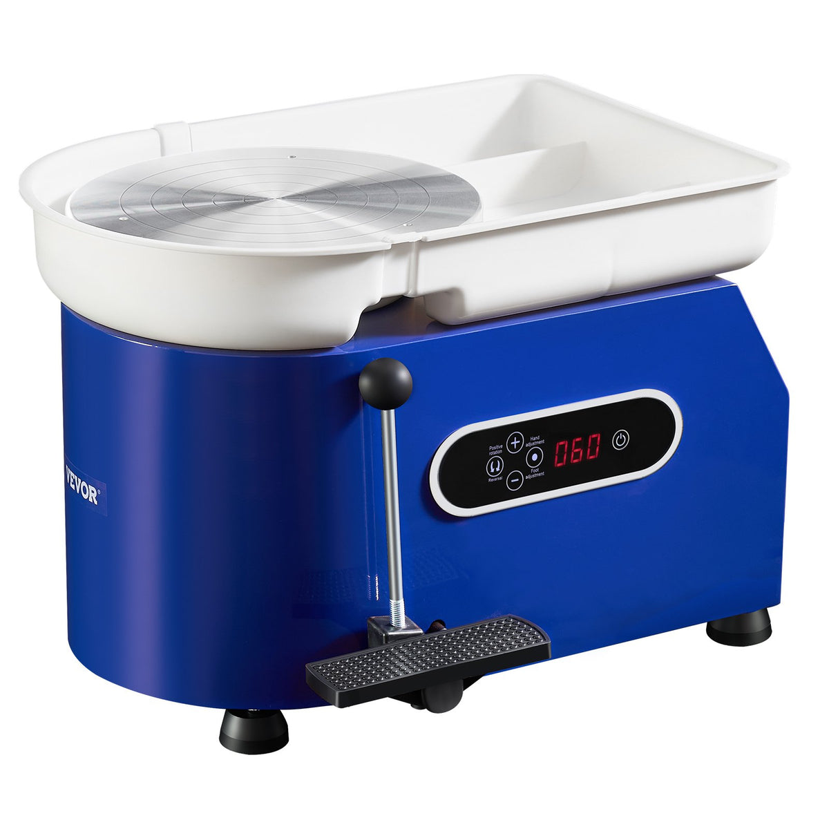 Pottery Wheel, 450W, For Adults And Beginners, 11in Clay Wheel Machine, Adjustable 60-300RPM Speed Handle And Pedal, ABS Detachable Basin, Accessory Kit For Craft DIY LCD Touch Screen  Blue