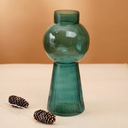 Modern Funnel Flare Glass Large Vase Inch Elegant Tall Decorative Vase For Home, Office & Events Perfect For Floral Arrangements, Centerpieces & Stylish