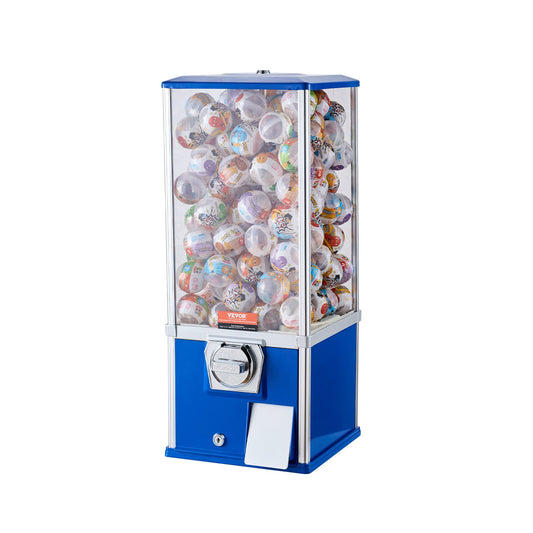 25'H Gumball Machine Vending Coin Bank Vintage Gumballs Dispenser PS Bule