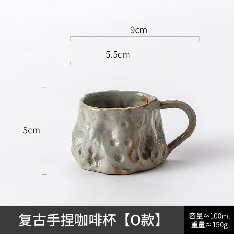 Artisan Hand-Molded Latte Cup - Slate Blue