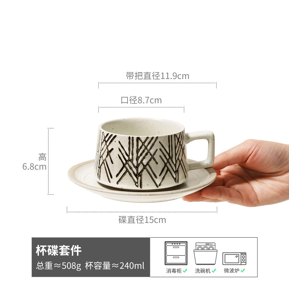 Artisan Hand-Painted Cup & Saucer Set | Premium Coffee Series
