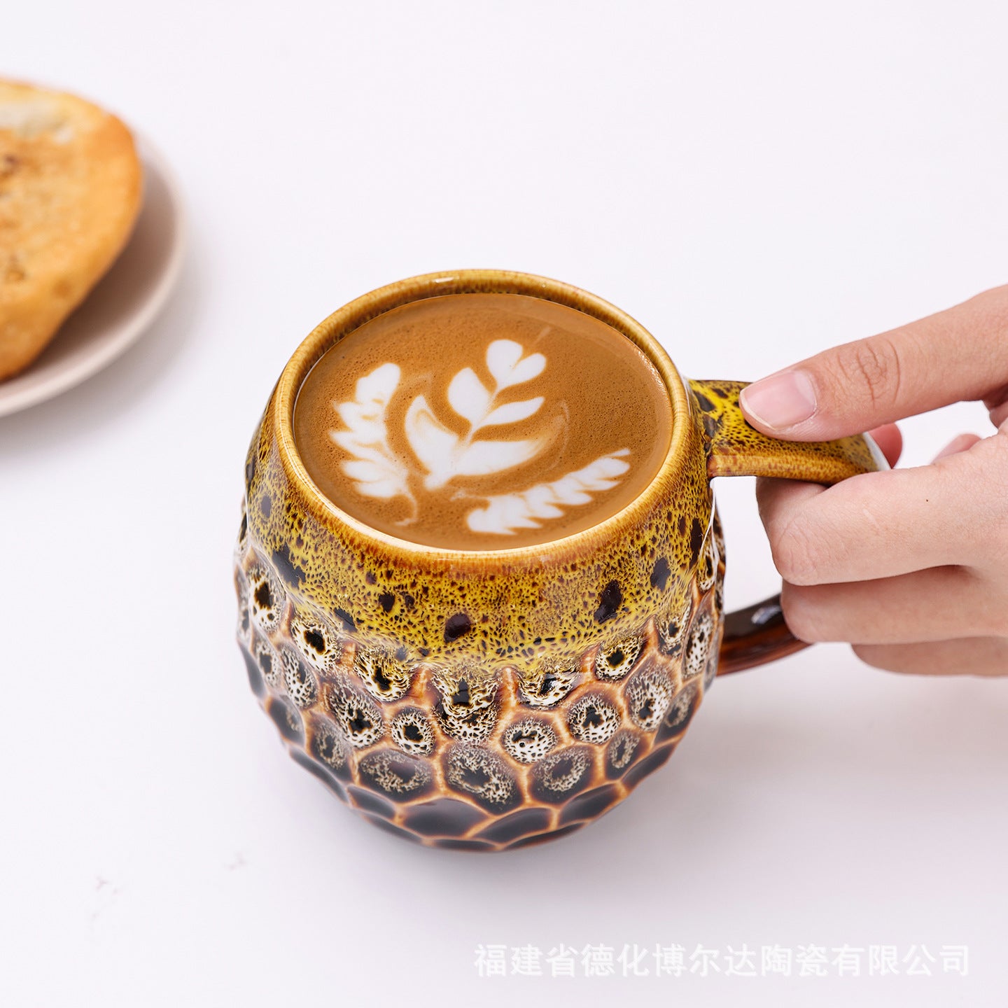 跨境专供亚马逊Temu窑变釉陶瓷咖啡杯马克杯复古家用水杯爆款货源