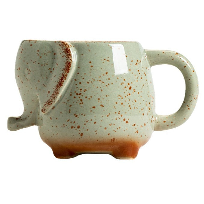Ceramic mugs, creative elephant-shaped cups, includes tea leaf storage bags, milk coffee cups wholesale
