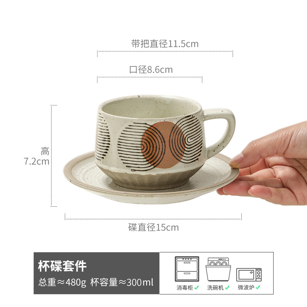 Artisan Hand-Painted Cup & Saucer Set | Premium Coffee Series