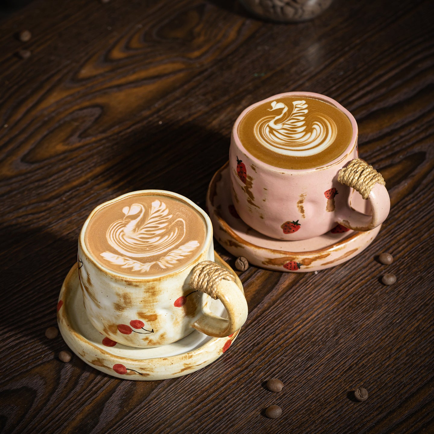 Aesthetic Cherry Blossom Cup & Saucer Set | Spring Morning Ritual