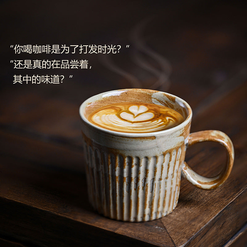 Ceramic coffee cups, vintage mugs, latte art cups, Japanese hand-brewed coffee cups, afternoon tea paired cups, office cups