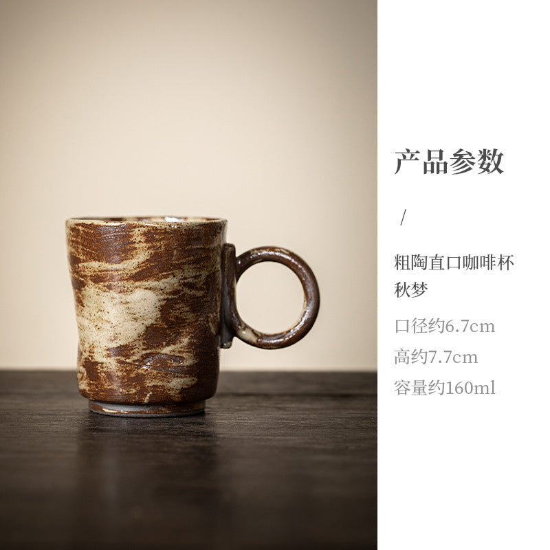 Japanese Wabi-Sabi Coarse Clay Mug | Minimalist Artisan Series