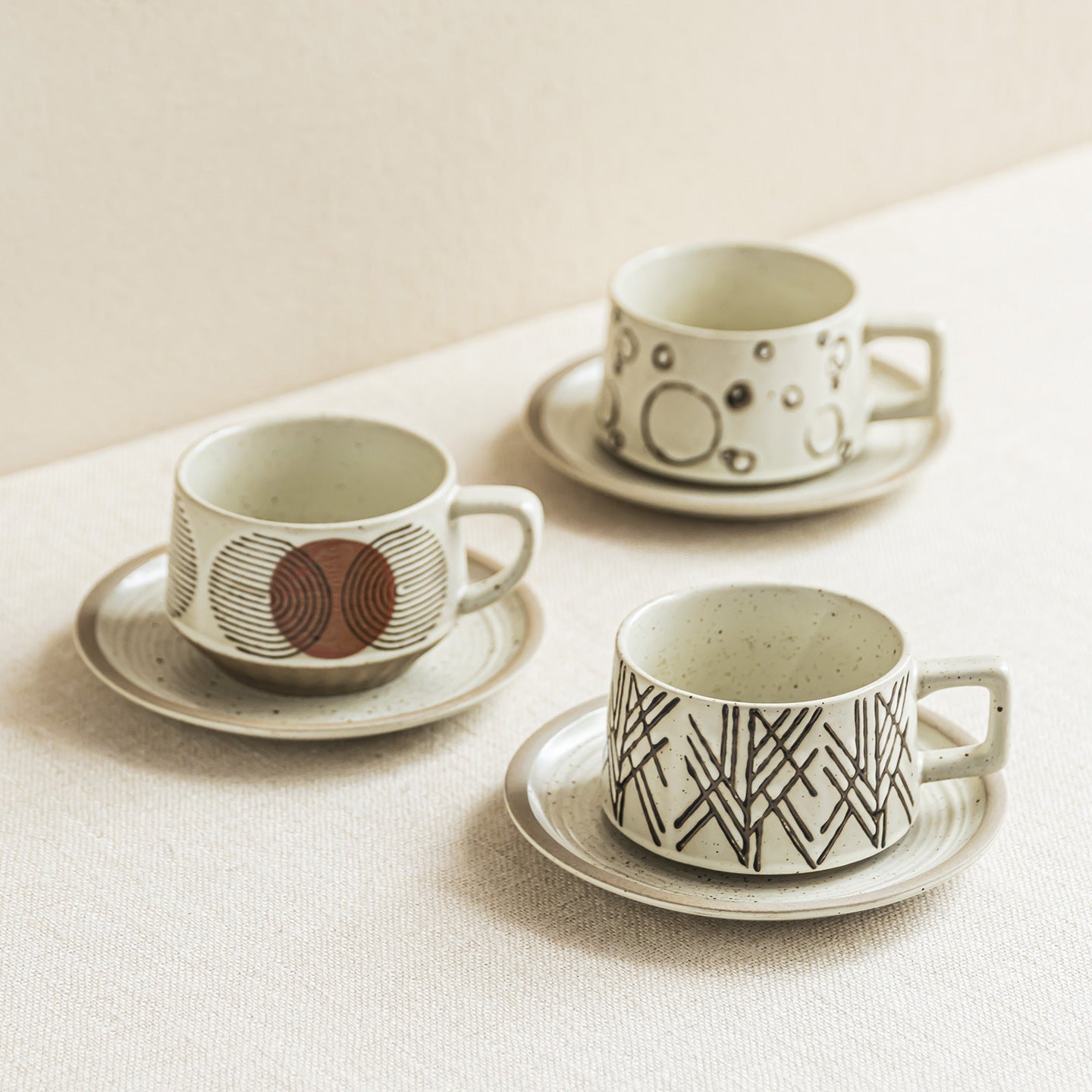 Artisan Hand-Painted Cup & Saucer Set | Premium Coffee Series