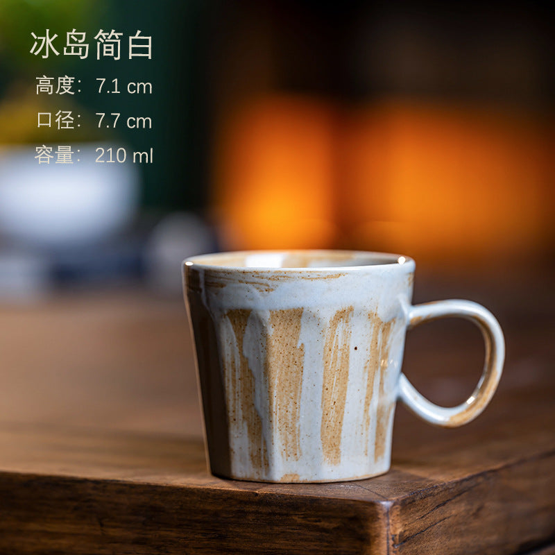 Ceramic coffee cups, vintage mugs, latte art cups, Japanese hand-brewed coffee cups, afternoon tea paired cups, office cups