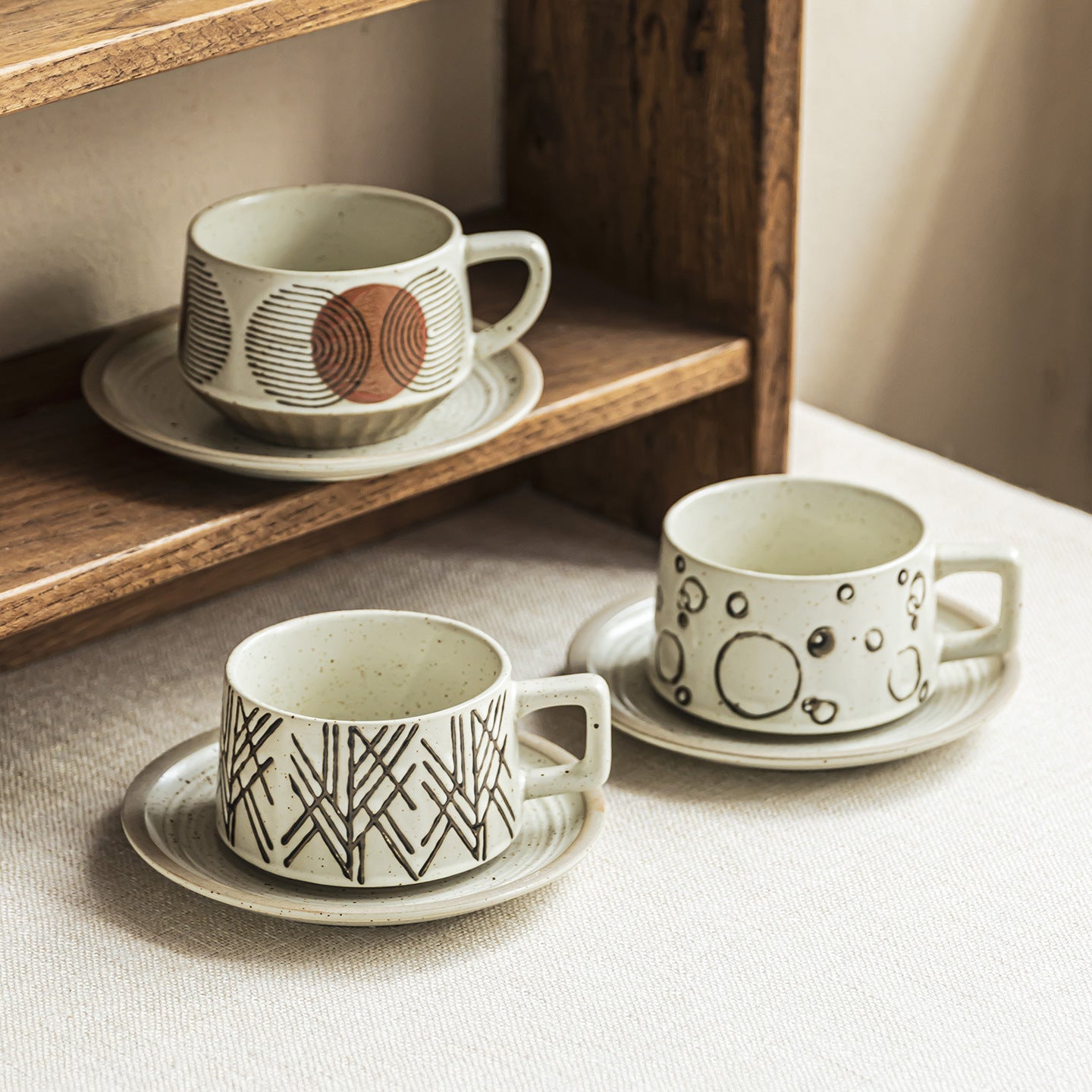 Artisan Hand-Painted Cup & Saucer Set | Premium Coffee Series