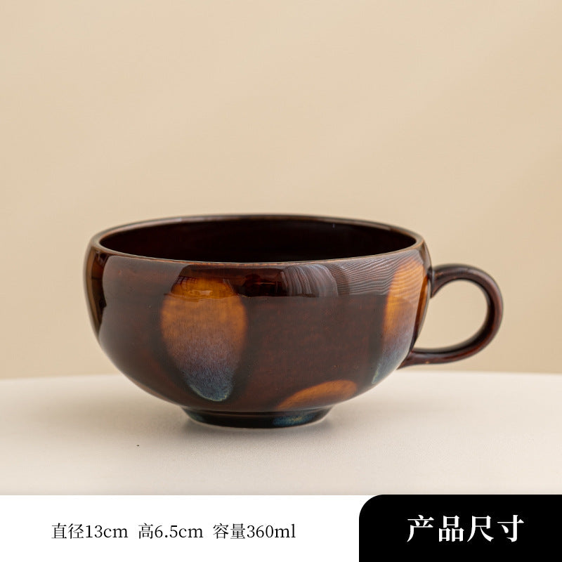 Japanese Hand-Painted Chestnut Soup Mug