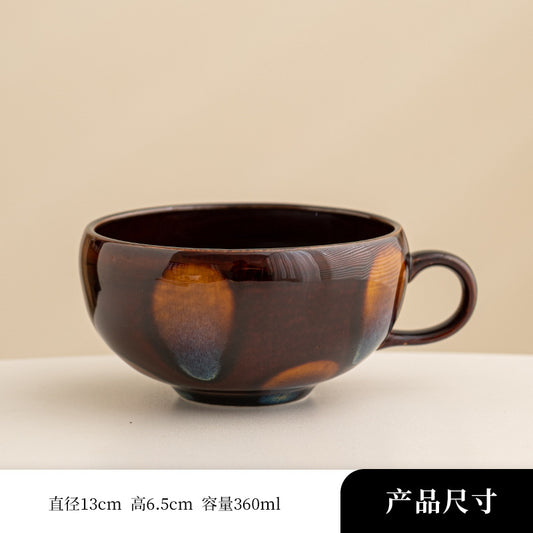 Japanese Hand-Painted Chestnut Soup Mug