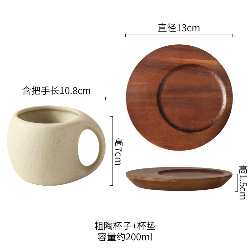 Rustic Coarse Pottery Utility Mug | Handcrafted Camping Series