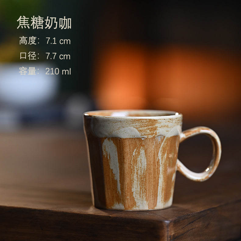 Ceramic coffee cups, vintage mugs, latte art cups, Japanese hand-brewed coffee cups, afternoon tea paired cups, office cups