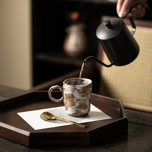 Japanese Wabi-Sabi Coarse Clay Mug | Minimalist Artisan Series