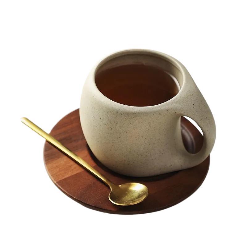 Rustic Coarse Pottery Utility Mug | Handcrafted Camping Series